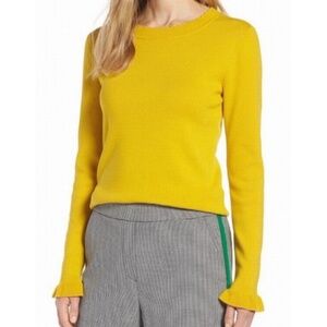 Halogen Sweater, Yellow, Size Medium